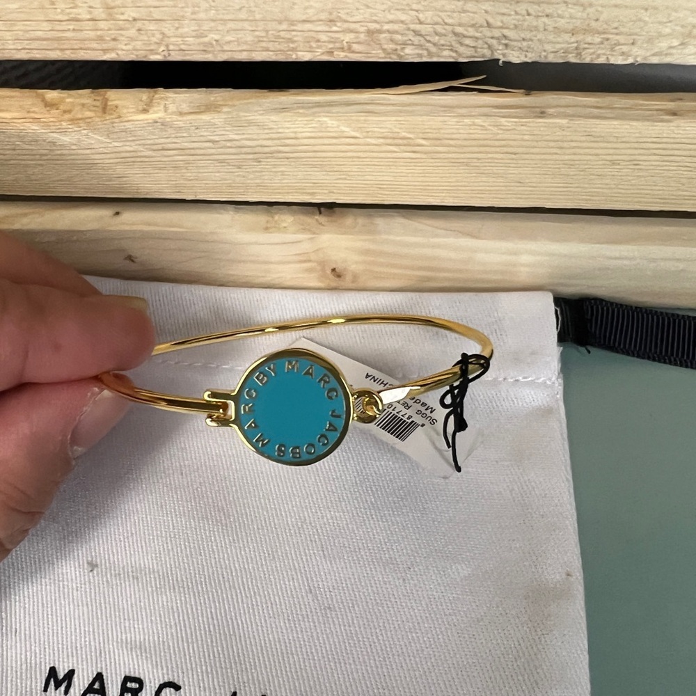Marc by Marc Jacobs Gold/Tiffany Blue Bangle - Picture 2 of 4